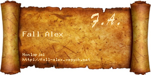 Fall Alex névjegykártya