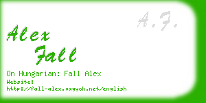 alex fall business card